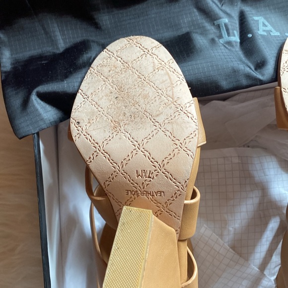 L.A.M.B Gladiator bootie in Tan - Picture 3 of 8